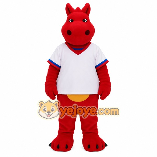 Red White Yellow Dragon Mascot Costume Red White Yellow Dragon Mascot Costume