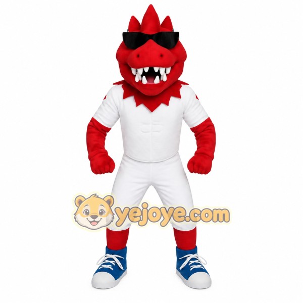 Red White Blue Sunglasses Dragon Mascot Costume Red White Blue Sunglasses Dragon Mascot Costume
