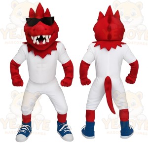 Red White Blue Sunglasses Dragon Mascot Costume