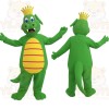 Green Yellow Crowned Dragon Mascot Costume