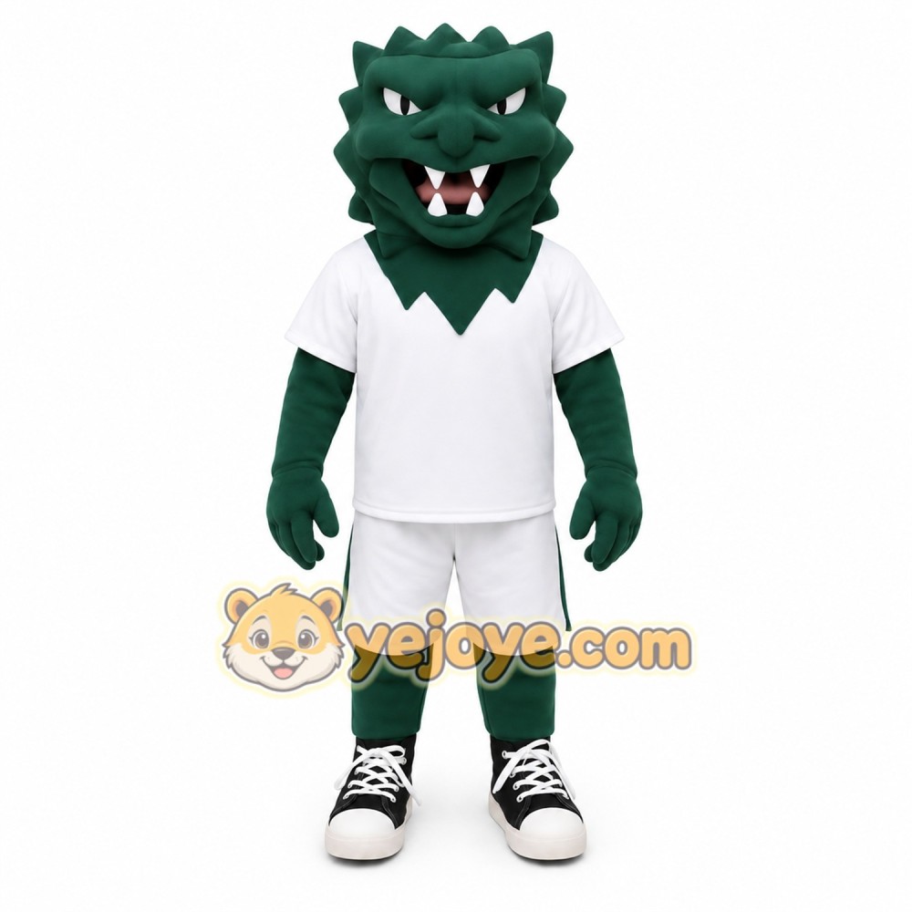 Green White Dragon Mascot Costume
