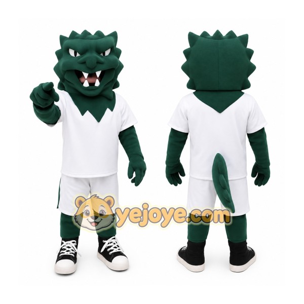 Green White Dragon Mascot Costume