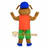 Brown Dog Blue Cap Orange Shirt Mascot Costume Brown Dog Blue Cap Orange Shirt Mascot Costume