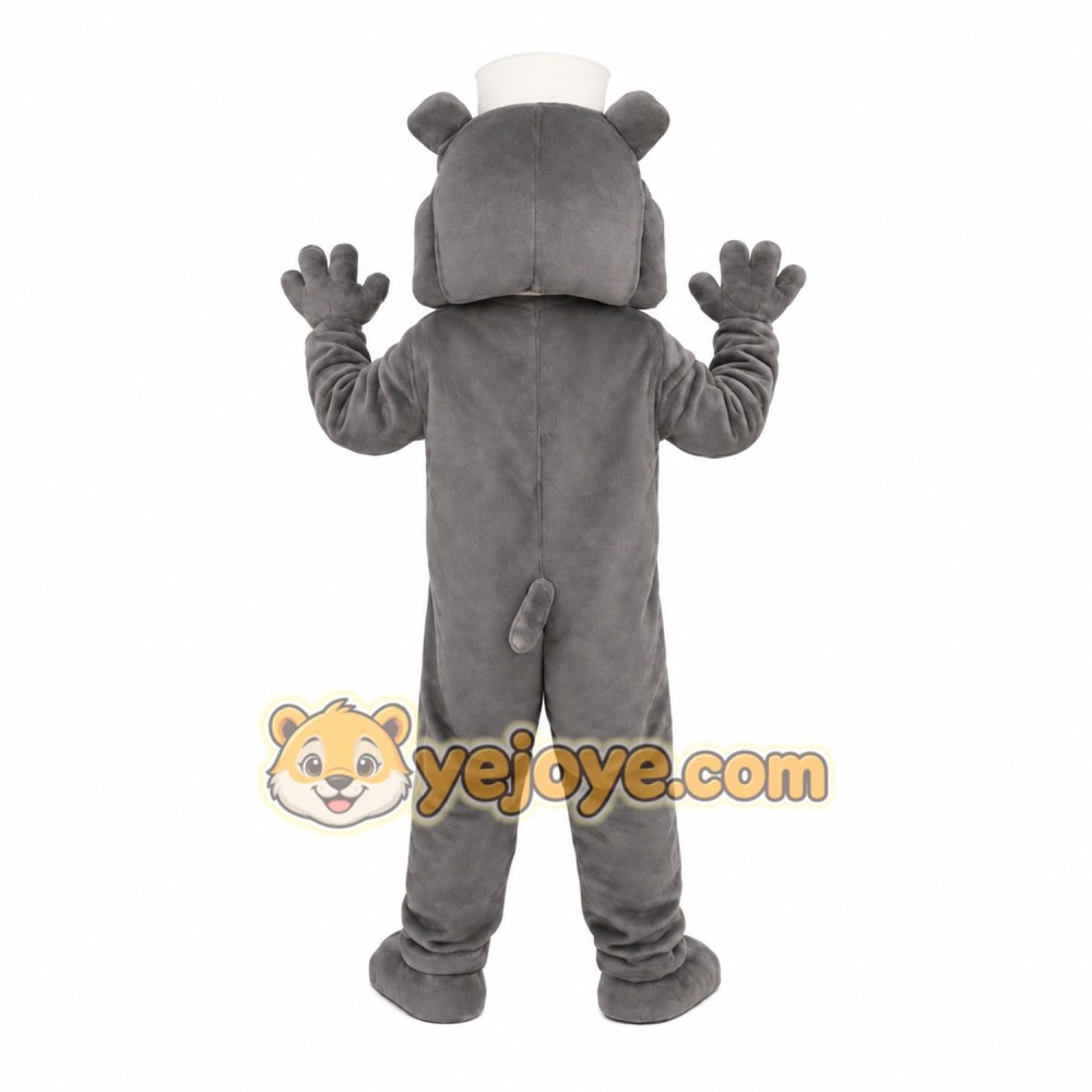 Gray White Blue Sailor Bulldog Mascot Costume