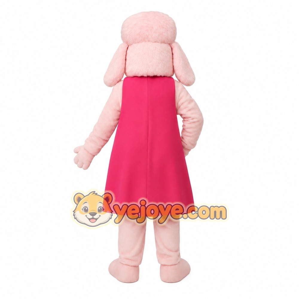 Pink Poodle Dog Mascot Costume