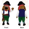 Brown Red Green Pirate Dog Mascot Costume