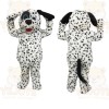White Black Dalmatian Dog Mascot Costume