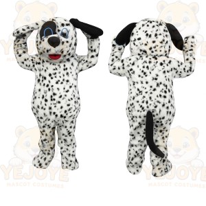 White Black Dalmatian Dog Mascot Costume
