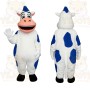 White Blue Cow Mascot Costume