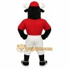 Black White Bull Red Shirt Mascot Costume Black White Bull Red Shirt Mascot Costume