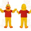 Yellow Red Chicken Mascot Costume