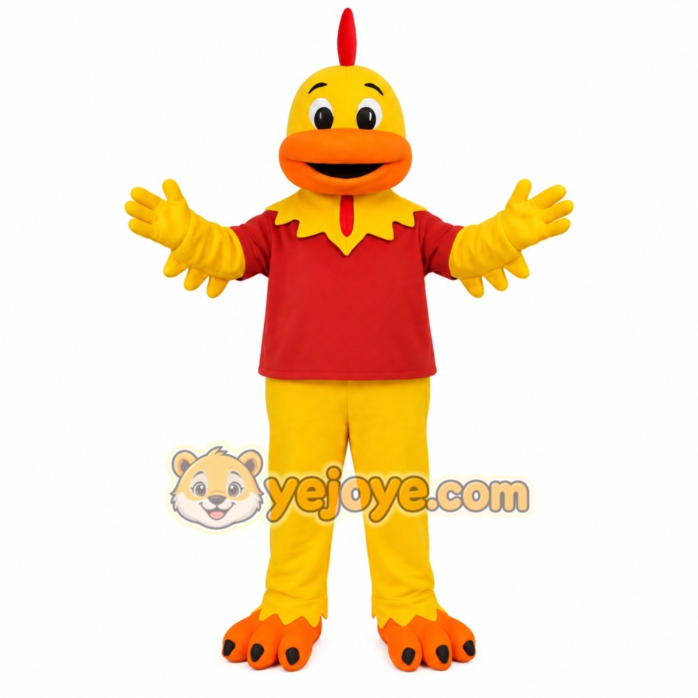 Yellow Red Chicken Mascot Costume Yellow Red Chicken Mascot Costume