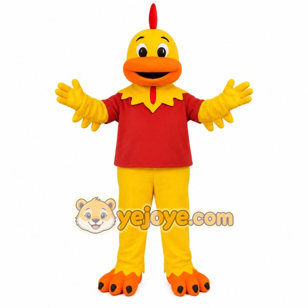 Yellow Red Chicken Mascot Costume Yellow Red Chicken Mascot Costume