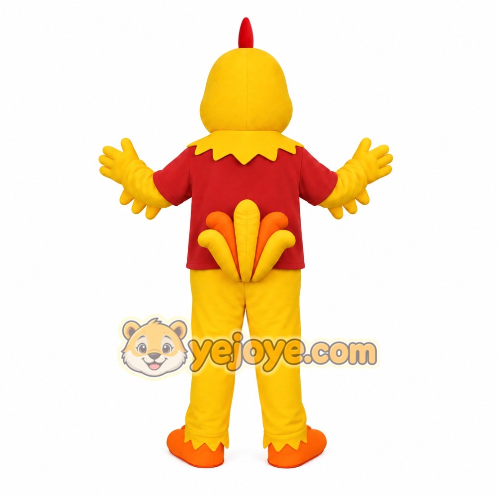 Yellow Red Chicken Mascot Costume Yellow Red Chicken Mascot Costume