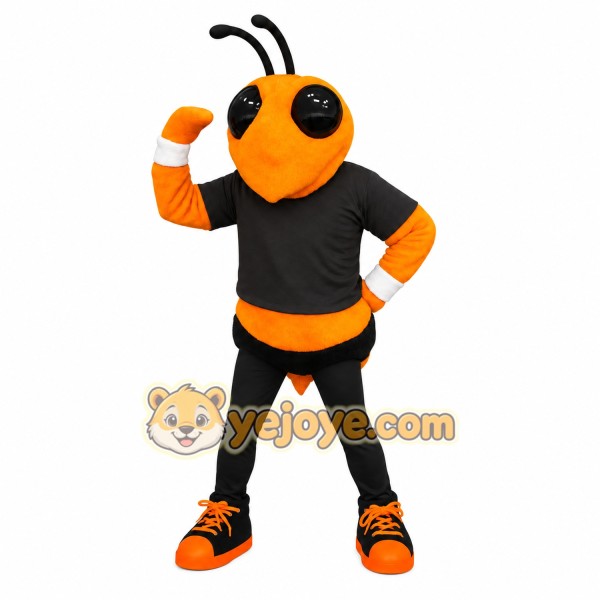 Orange Black Bumble Bee Mascot Costume Orange Black Bumble Bee Mascot Costume