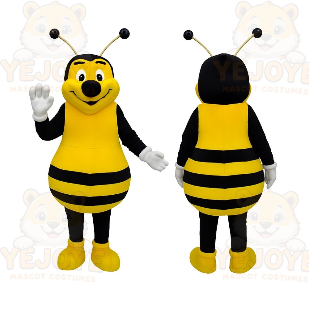 Yellow Black Bee Mascot Costume