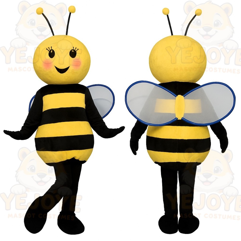 Yellow Black Bee Mascot Costume