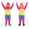 Pink Yellow Blue Cartoon Boy Mascot Costume