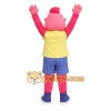 Pink Yellow Blue Cartoon Boy Mascot Costume