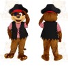 Brown Red Black Pirate Dog Mascot Costume