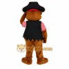 Brown Red Black Pirate Dog Mascot Costume