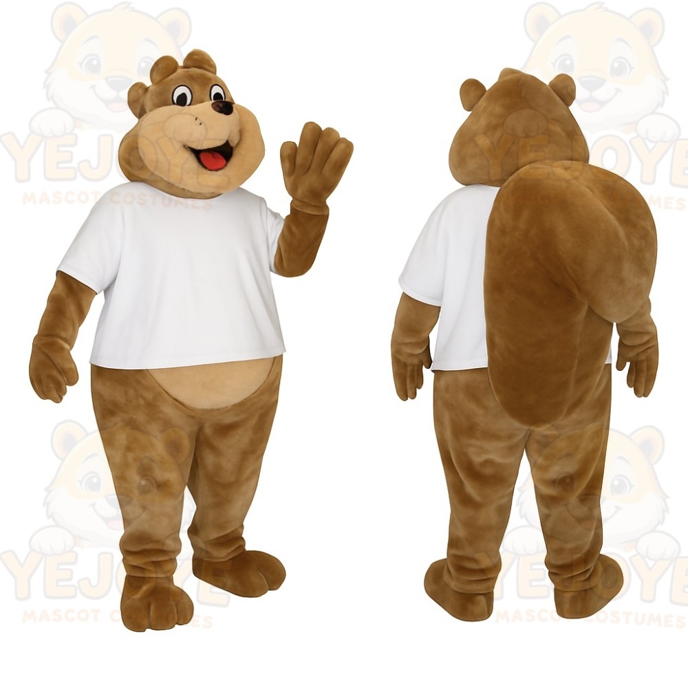 Brown White Squirrel Mascot Costume