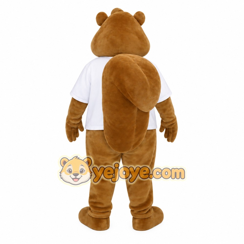 Brown White Squirrel Mascot Costume Brown White Squirrel Mascot Costume