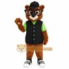 Brown Black Green Nerd Beaver Mascot Costume