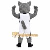 Gray White Basketball Wolf Mascot Costume Gray White Basketball Wolf Mascot Costume