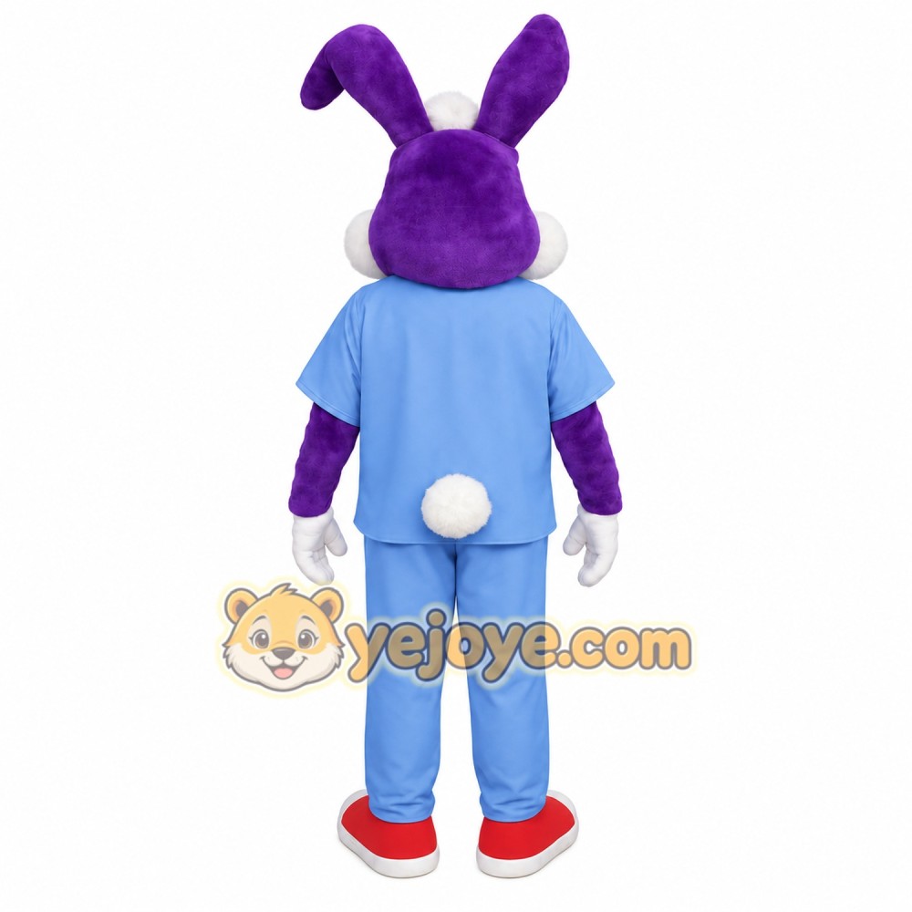 Purple Blue Bunny Rabbit Mascot Costume Purple Blue Bunny Rabbit Mascot Costume