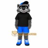 Gray Blue Raccoon Mascot Costume Gray Blue Raccoon Mascot Costume