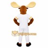 Brown Cream White Moose Mascot Costume Brown Cream White Moose Mascot Costume