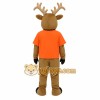 Brown Orange Reindeer Mascot Costume