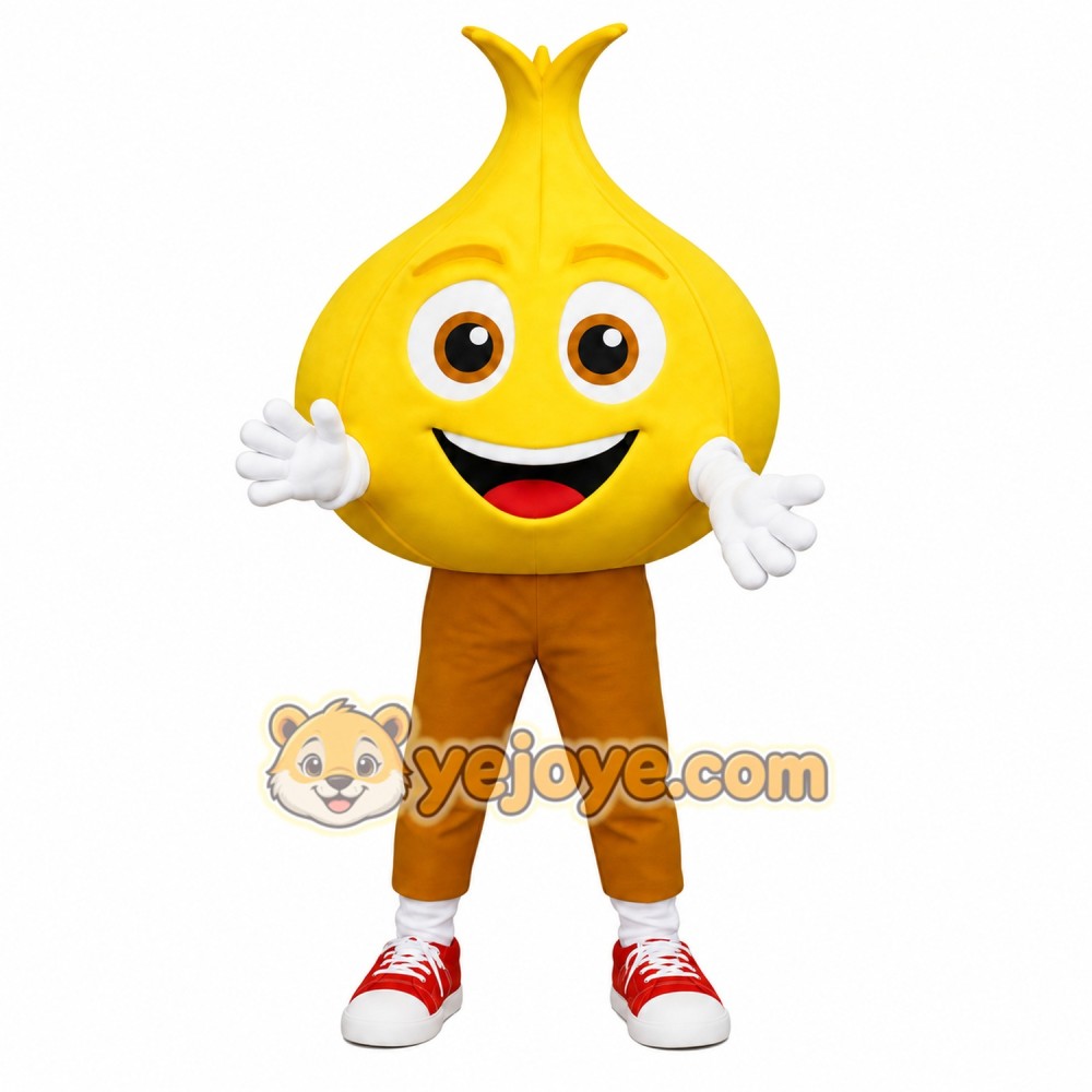 Yellow Brown Onion Mascot Costume Yellow Brown Onion Mascot Costume