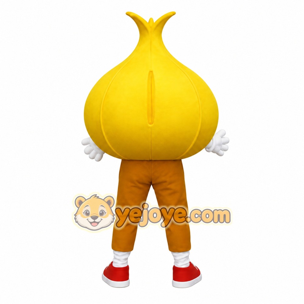 Yellow Brown Onion Mascot Costume Yellow Brown Onion Mascot Costume