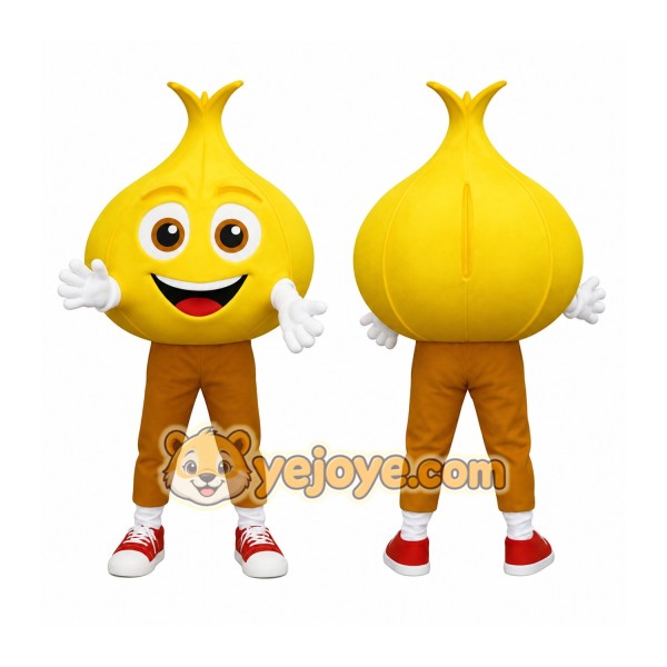 Yellow Brown Onion Mascot Costume