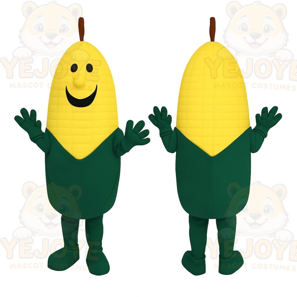 Yellow Green Corn Mascot Costume