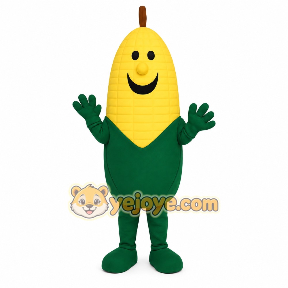 Yellow Green Corn Mascot Costume Yellow Green Corn Mascot Costume