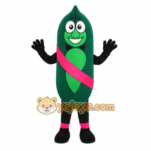 Green Pink Leaf Mascot Costume