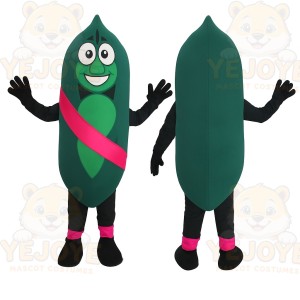 Green Pink Leaf Mascot Costume