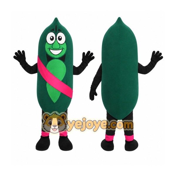 Green Pink Leaf Mascot Costume