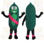 Green Pink Leaf Mascot Costume