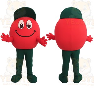 Red Green Smiling Tomato Mascot Costume