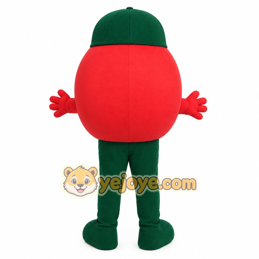 Red Green Smiling Tomato Mascot Costume Red Green Smiling Tomato Mascot Costume