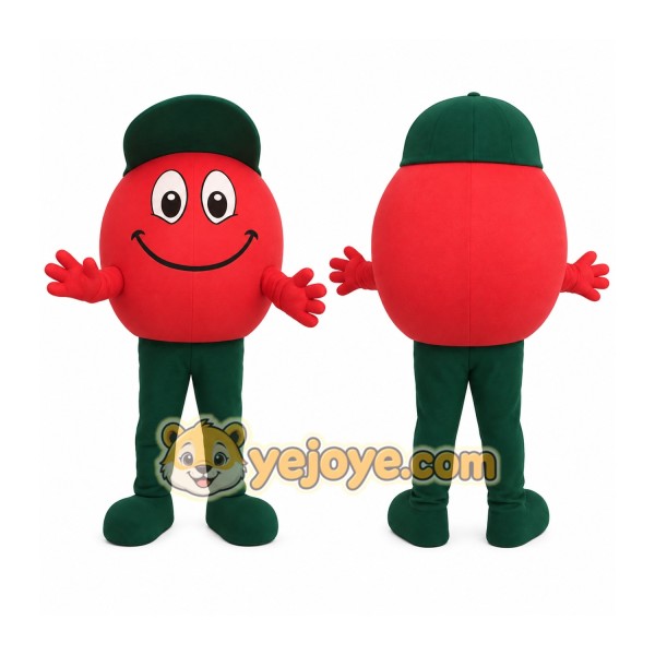 Red Green Smiling Tomato Mascot Costume