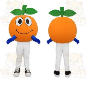 Orange Green Orange Fruit Mascot Costume