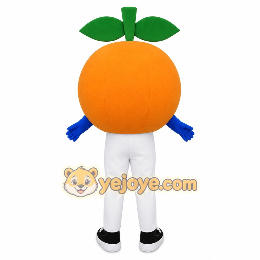 Orange Green Orange Fruit Mascot Costume