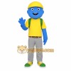Blue Yellow Backpack Schoolboy Mascot Costume Blue Yellow Backpack Schoolboy Mascot Costume