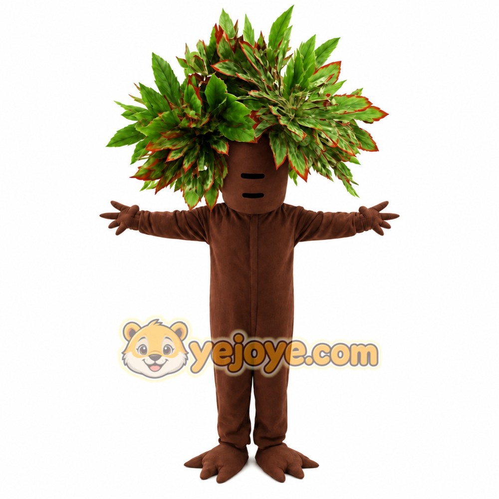 Brown Green Leafy Tree Mascot Costume Brown Green Leafy Tree Mascot Costume
