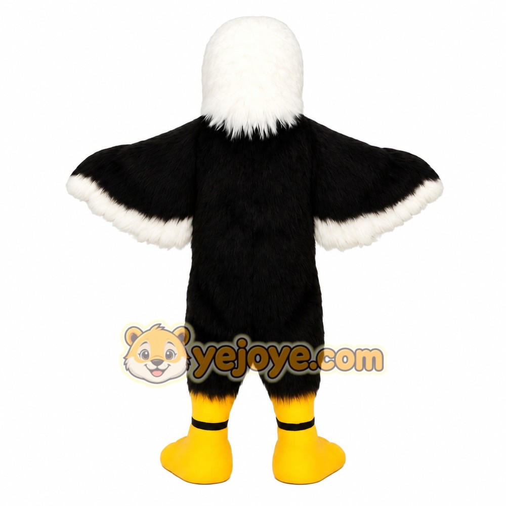 Black White Yellow Bald Eagle Mascot Costume Black White Yellow Bald Eagle Mascot Costume